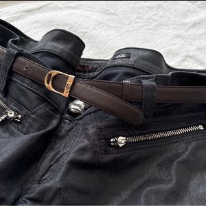 Gucci Vintage 90’s GG Brown Leather Belt